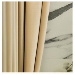 Flanells Champagnerfarbener Verdunkelungsvorhang, Maßgefertigter Vorhang, Nordischer Minimalistischer Premium-Stoff, Wohnzimmer, Restaurant