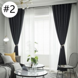 Karierter Verdunkelungsvorhang, Maßgefertigt, Vorhang, Kariert, Geometrisch, Für Schlafzimmer, Wohnzimmer