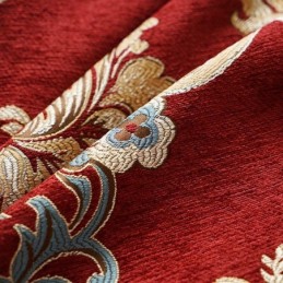 Leichter Luxus-Vorhang Aus Chenille Mit Stickerei Im Europäischen Stil Für Wohnzimmer, Maßgefertigter Vorhang