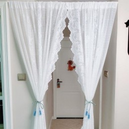 Elegante Schiere Voile Vorhänge Dekorative Fenster Vorhänge Für Wohnzimmer Schlafzimmer