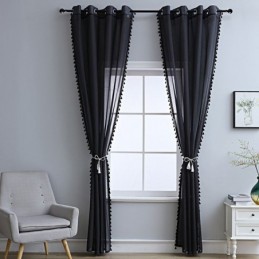 Transparente Tüllvorhänge Moderner Transparenter Voile-Vorhang Maßgefertigter Vorhang Für Wohnzimmer Schlafzimmer