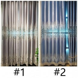 Luxus-Fenster-Schallschutzplatten Im Nordischen Stil Mit Spitze Bestickte Vorhänge Für Wohnzimmer