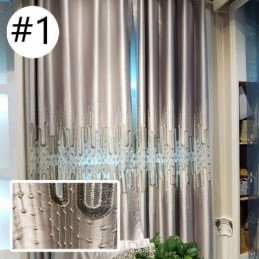 Luxus-Fenster-Schallschutzplatten Im Nordischen Stil Mit Spitze Bestickte Vorhänge Für Wohnzimmer