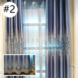 Luxus-Fenster-Schallschutzplatten Im Nordischen Stil Mit Spitze Bestickte Vorhänge Für Wohnzimmer