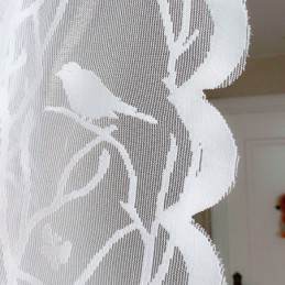 Moderne Vogel Gardinen Weiß Tüll Für Wohnzimmer