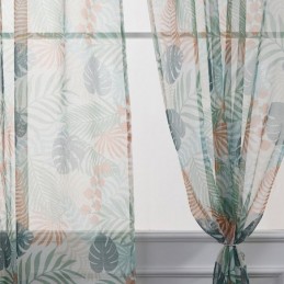 Blätter Bedruckter Vorhang Nach Maß Vorhang Tüll Durchsichtig Für Wohnzimmer Schlafzimmer