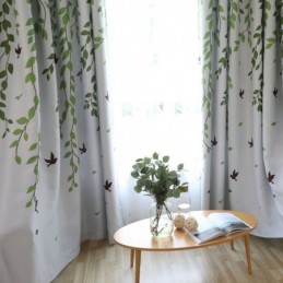 Vorhang Nach Maß, Gardine, Frisches Blättermuster, Fenster