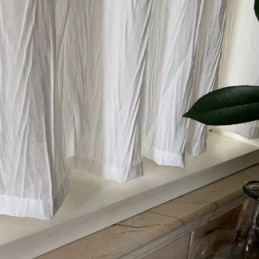 Weißer Tüll-Kurzvorhang, Maßgefertigt, Vorhang, Solide, Durchsichtig, Voile-Vorhänge, Wohnzimmer